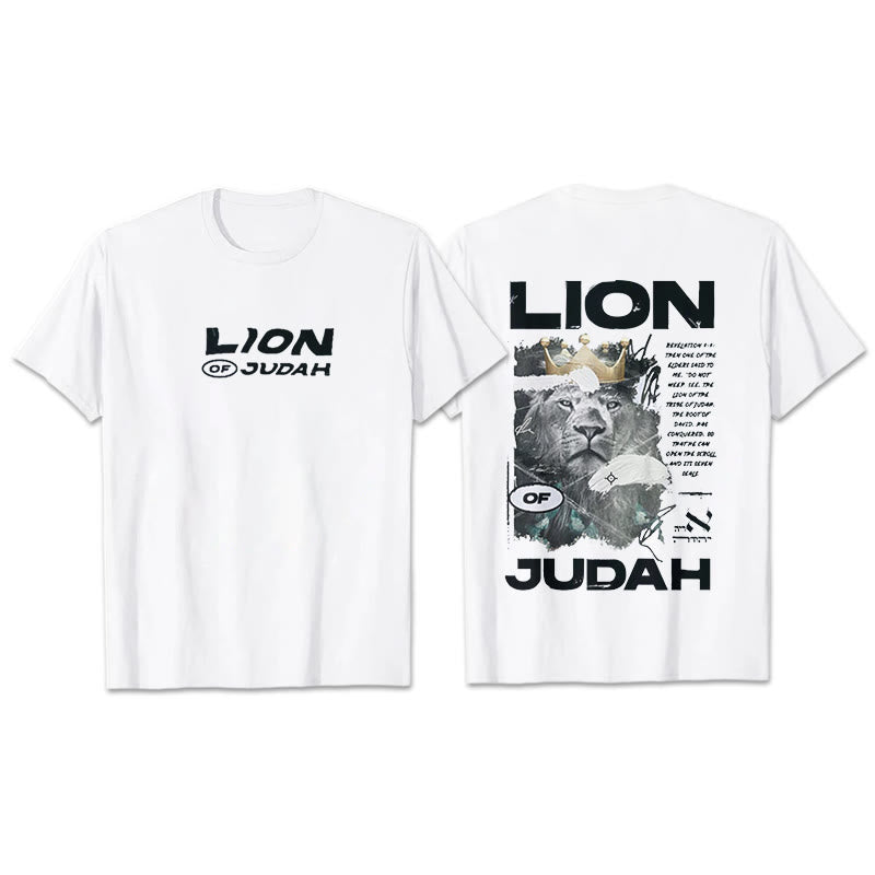 Christianartworkshop Lion Of Judan Cotton T-Shirt