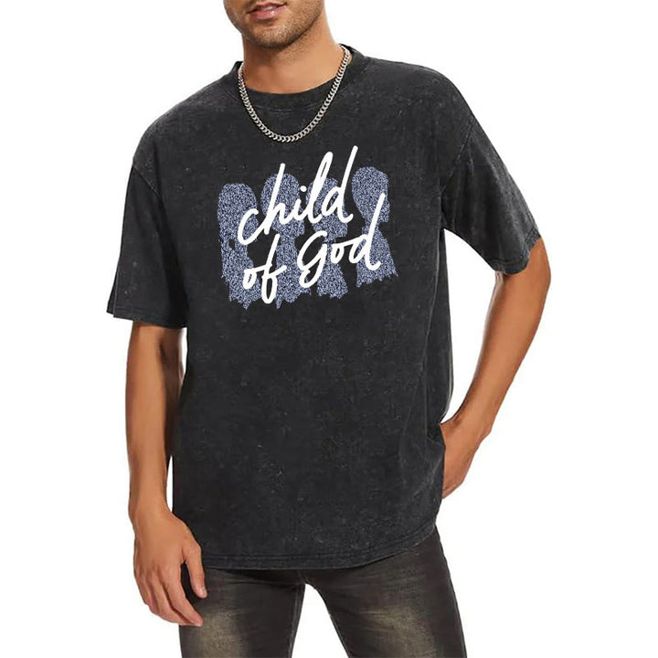 Christianartworkshop Child of God Unisex Washed T-Shirt - image 3