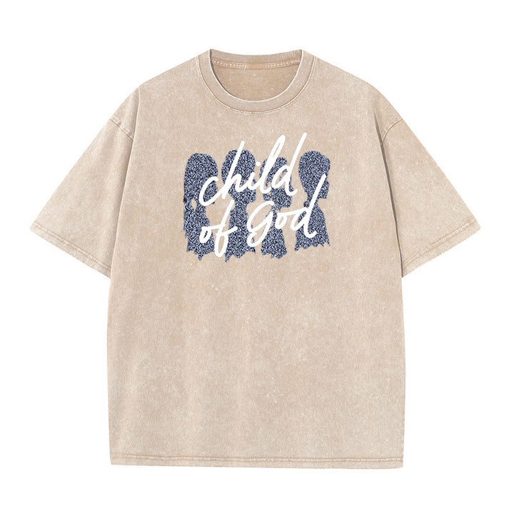 Christianartworkshop Child of God Unisex Washed T-Shirt - Apricot - 5XL - image 9