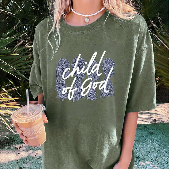 Christianartworkshop Child of God Unisex Washed T-Shirt - image 6