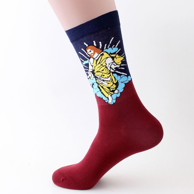 Christianartworkshop He Has Risen Blessed Jesus Unisex Socks: Grace for Every Step - One Size Fits Most (EU 36-46 / US 4-13) - 10 Pairs - image 1