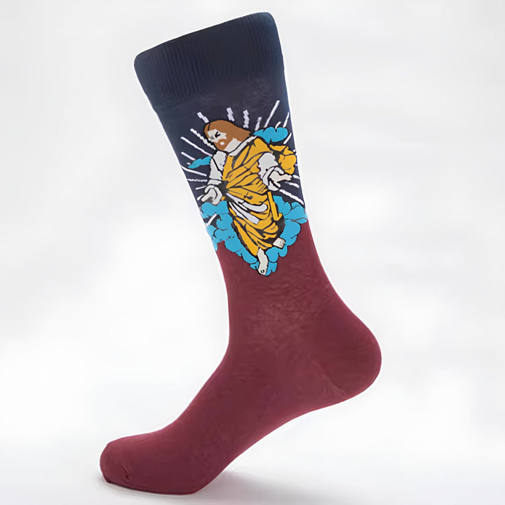 Christianartworkshop He Has Risen Blessed Jesus Unisex Socks: Grace for Every Step - image 2