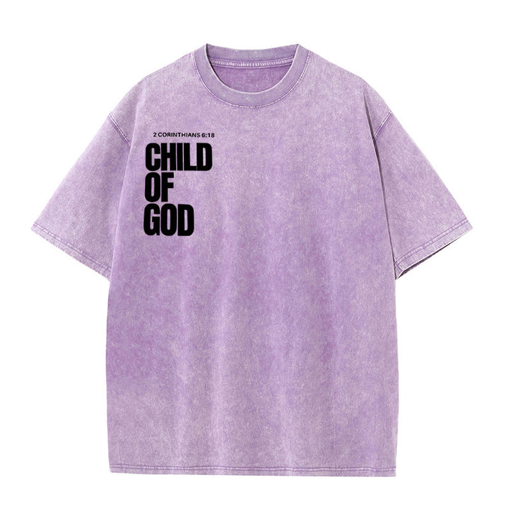 Christianartworkshop Minimalist Child of God Unisex Washed T-Shirt: Bold Faith in Clean Design - image 13