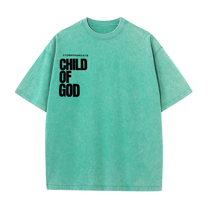 Christianartworkshop Minimalist Child of God Unisex Washed T-Shirt: Bold Faith in Clean Design - image 19