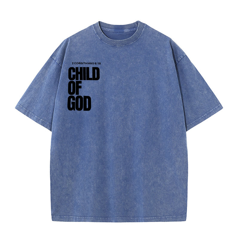 Christianartworkshop Minimalist Child of God Unisex Washed T-Shirt: Bold Faith in Clean Design - image 11