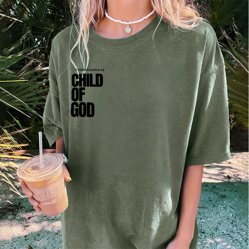 Christianartworkshop Minimalist Child of God Unisex Washed T-Shirt: Bold Faith in Clean Design - image 7