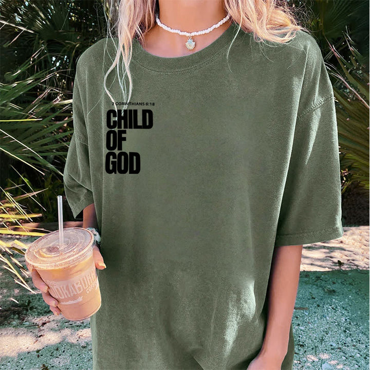 Christianartworkshop Minimalist Child of God Unisex Washed T-Shirt: Bold Faith in Clean Design - image 7