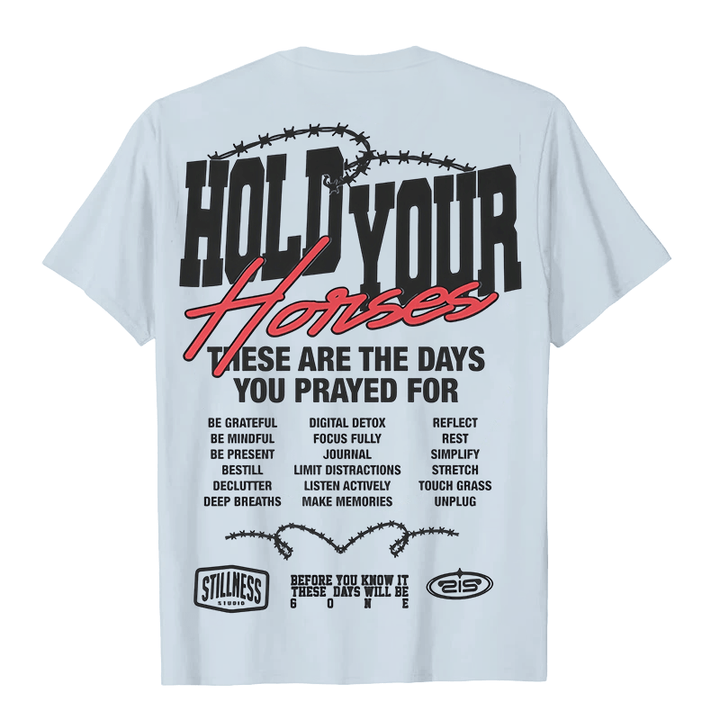 Christianartworkshop Casual Style Hold Your Horses Graphic Unisex T-shirt - image 10