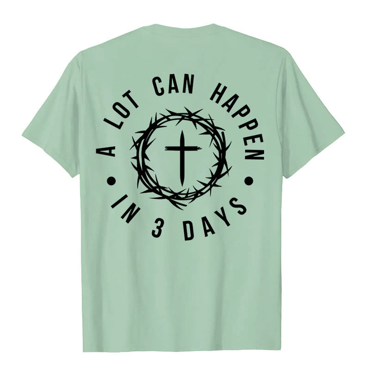 Christianartworkshop A Lot Can Happen In 3 Days Thorn Crown Cross Unisex T-shirt - image 19