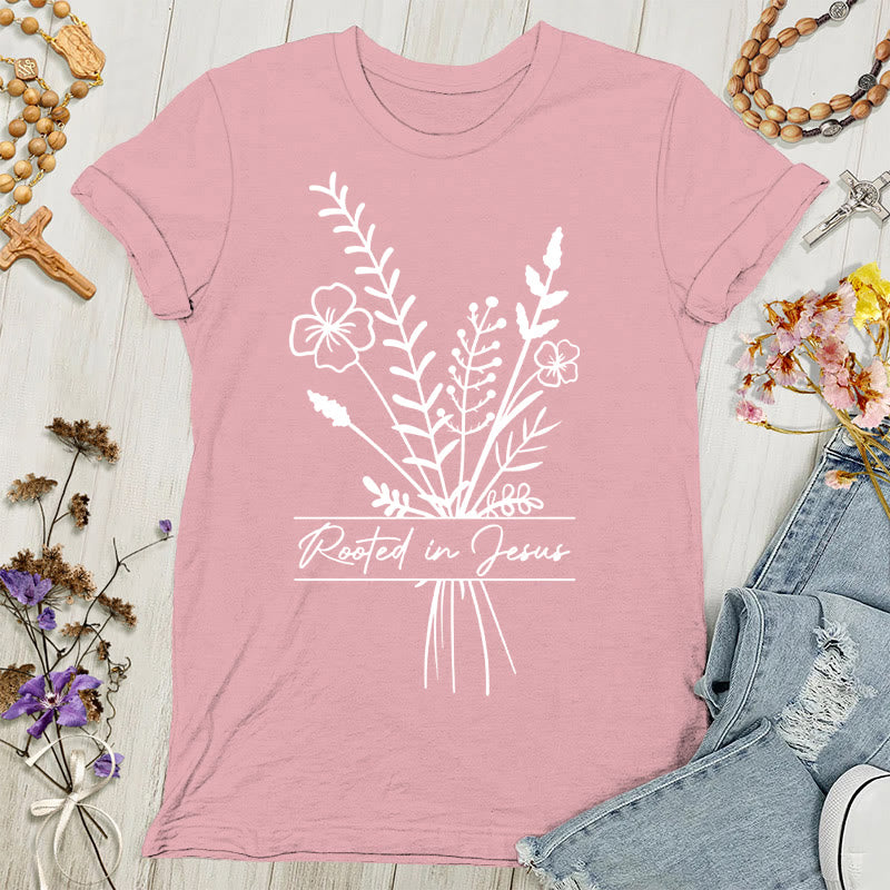 Christianartworkshop Rooted in Jesus Women's T-shirt