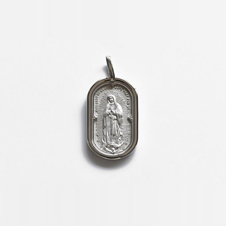 Christianartworkshop 925 Sterling Silver Elegant Our Lady of Guadalupe Pendant Necklace - image 5