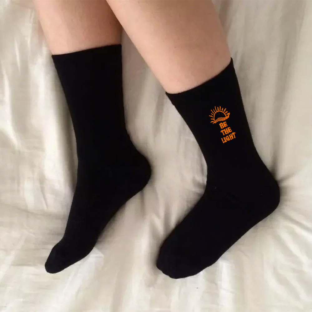 Christianartworkshop Be The Light with Glimmering Sea Horizon Crew Socks: Shine with Spirit - image 9