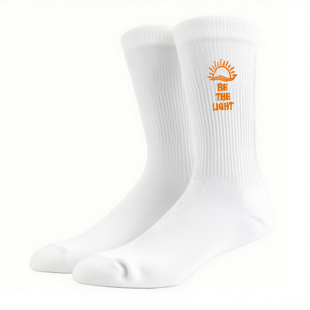 Christianartworkshop Be The Light with Glimmering Sea Horizon Crew Socks: Shine with Spirit - image 4