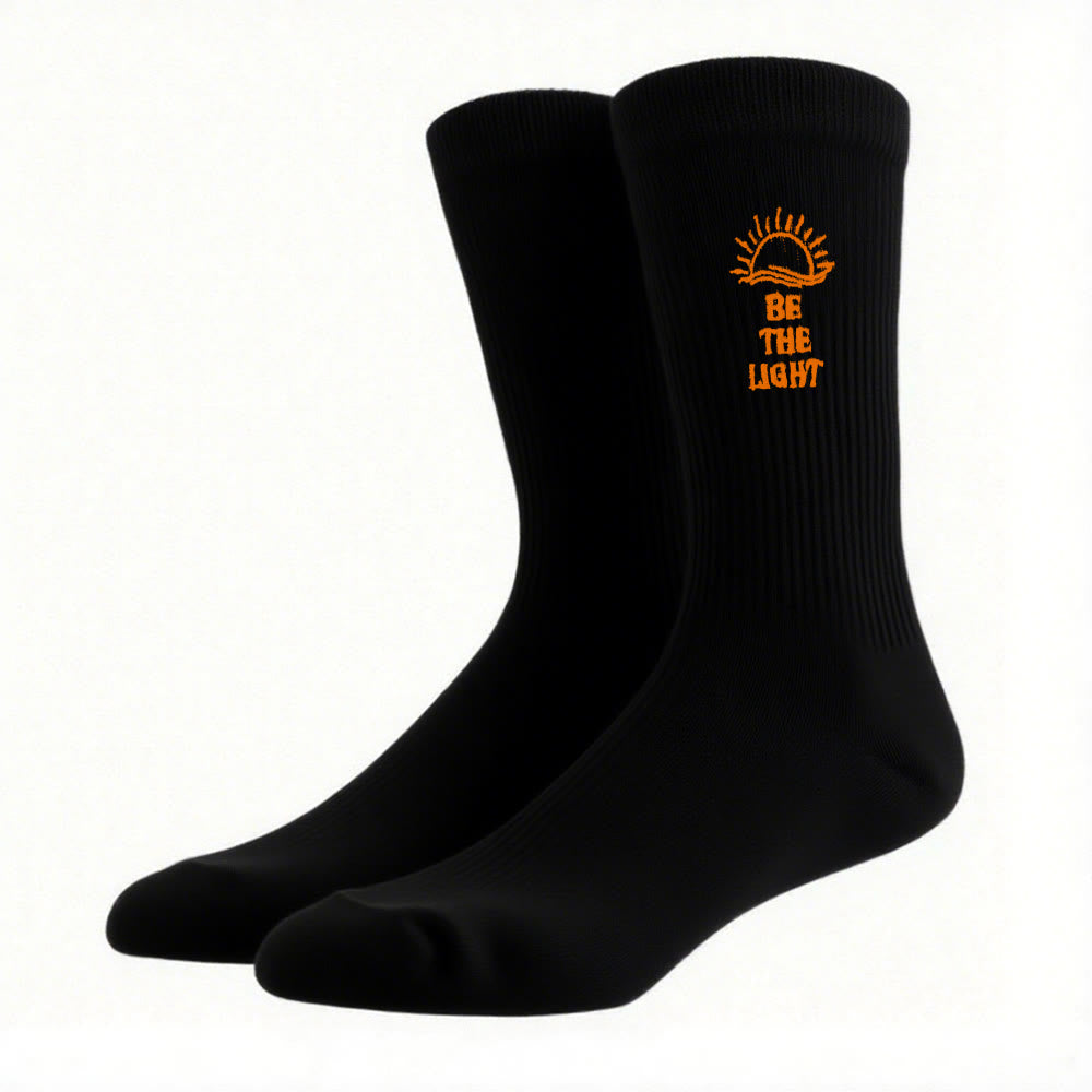 Christianartworkshop Be The Light with Glimmering Sea Horizon Crew Socks: Shine with Spirit - image 10