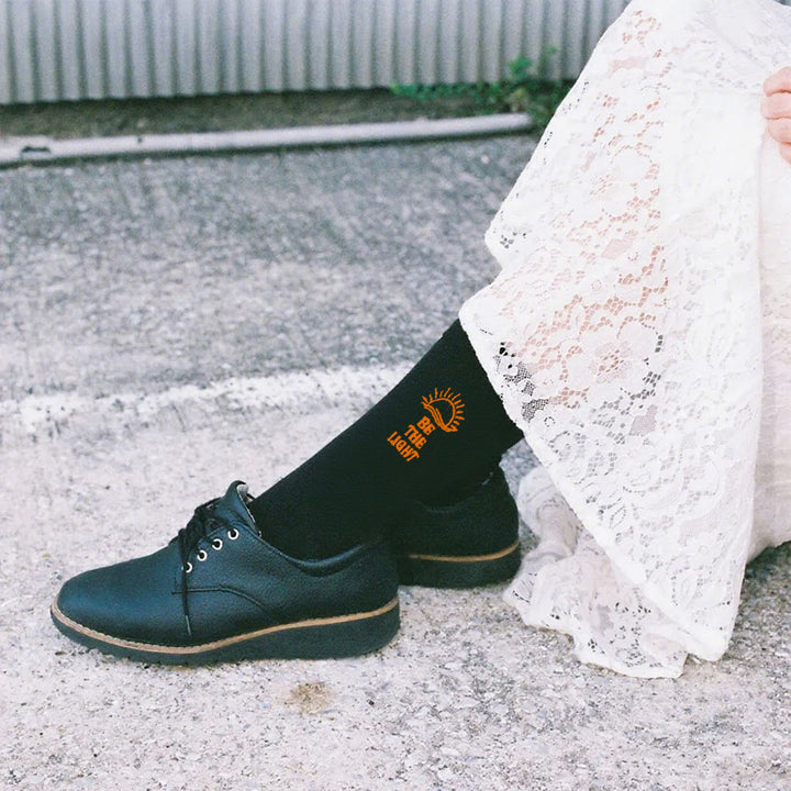 Christianartworkshop Be The Light with Glimmering Sea Horizon Crew Socks: Shine with Spirit - image 8