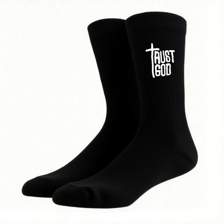 Christianartworkshop Trust God Cross-Design Faith Crew Socks: Walk Boldly with Christ - image 6