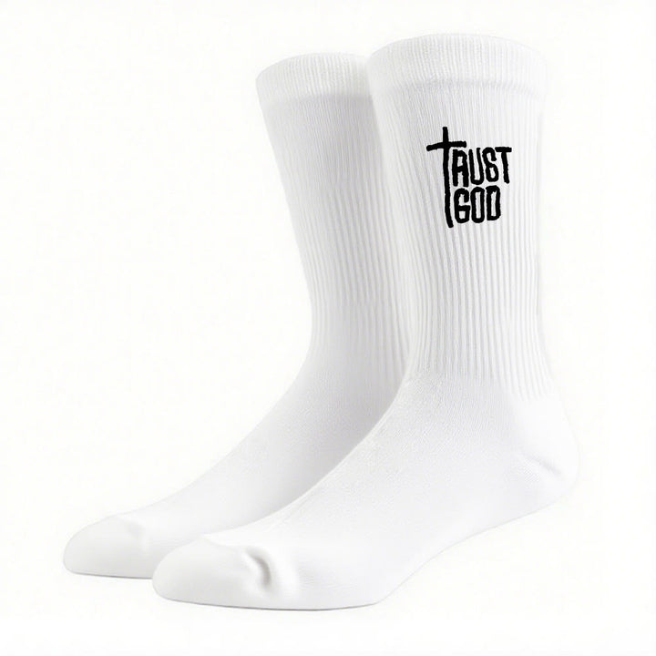 Christianartworkshop Trust God Cross-Design Faith Crew Socks: Walk Boldly with Christ - image 10