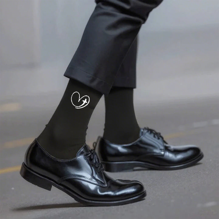 Christianartworkshop Faith-Inspired Heart & Cross Socks: A Gentle Reminder of God's Love - Black - Women (EU 36-39/US 8.5-9) - image 5