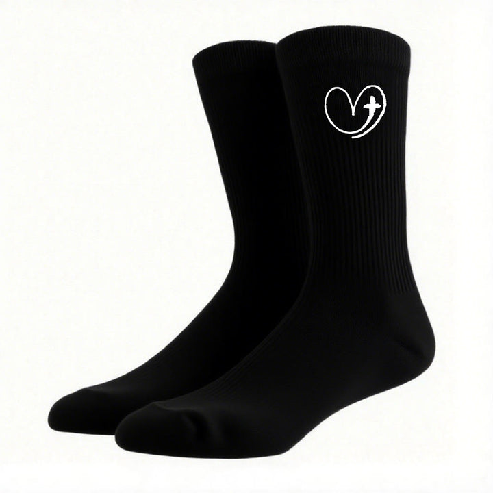 Christianartworkshop Faith-Inspired Heart & Cross Socks: A Gentle Reminder of God's Love - image 10