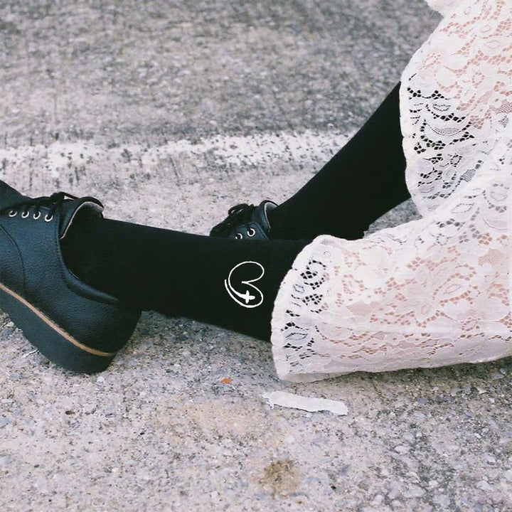 Christianartworkshop Faith-Inspired Heart & Cross Socks: A Gentle Reminder of God's Love - Black - Men (EU 40-44/US 7.5-11) - image 8