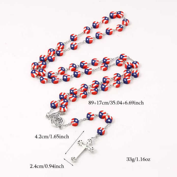 Christianartworkshop American Independence Patriotic Rosary with Guardian Angel St. Michael - image 6