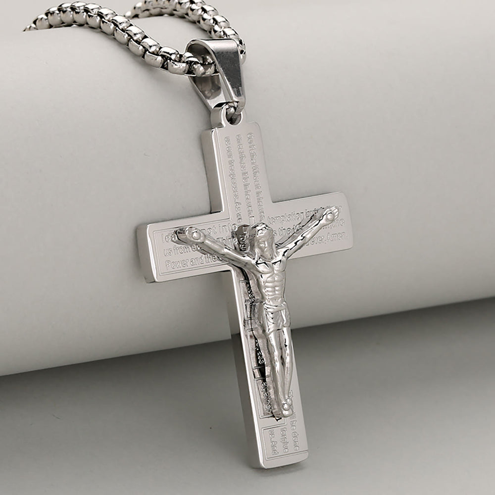 Christianartworkshop Elegant Crucifix Necklace Symbol of Devotion Available in Four Shades - Silver - image 2