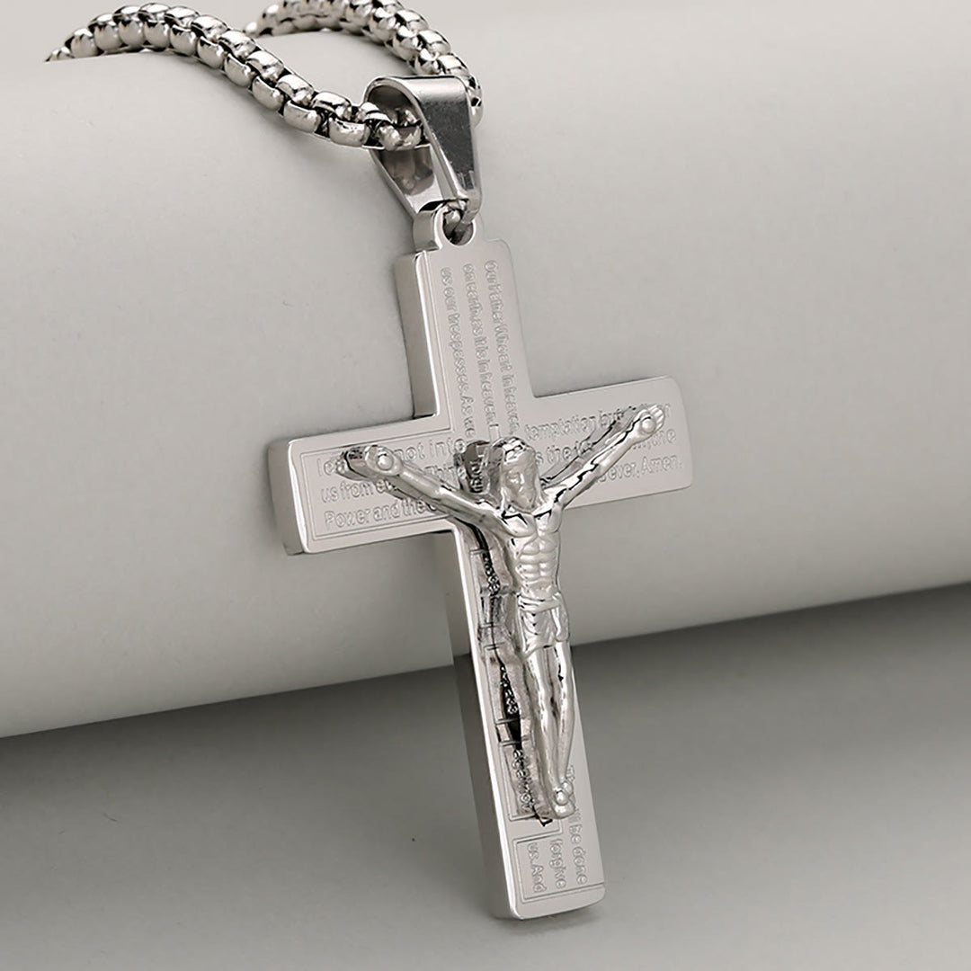 Christianartworkshop Elegant Crucifix Necklace Symbol of Devotion Available in Four Shades - Silver - image 2