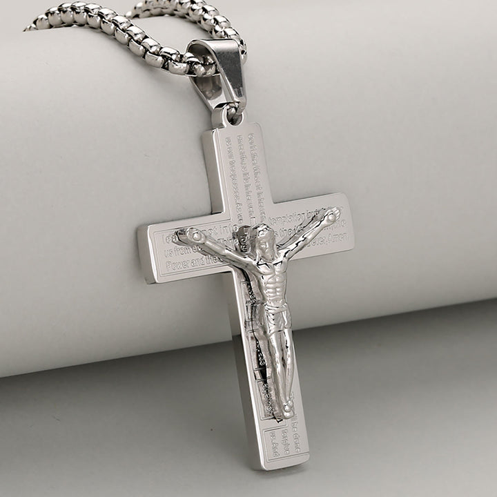 Christianartworkshop Elegant Crucifix Necklace Symbol of Devotion Available in Four Shades - Silver - image 2
