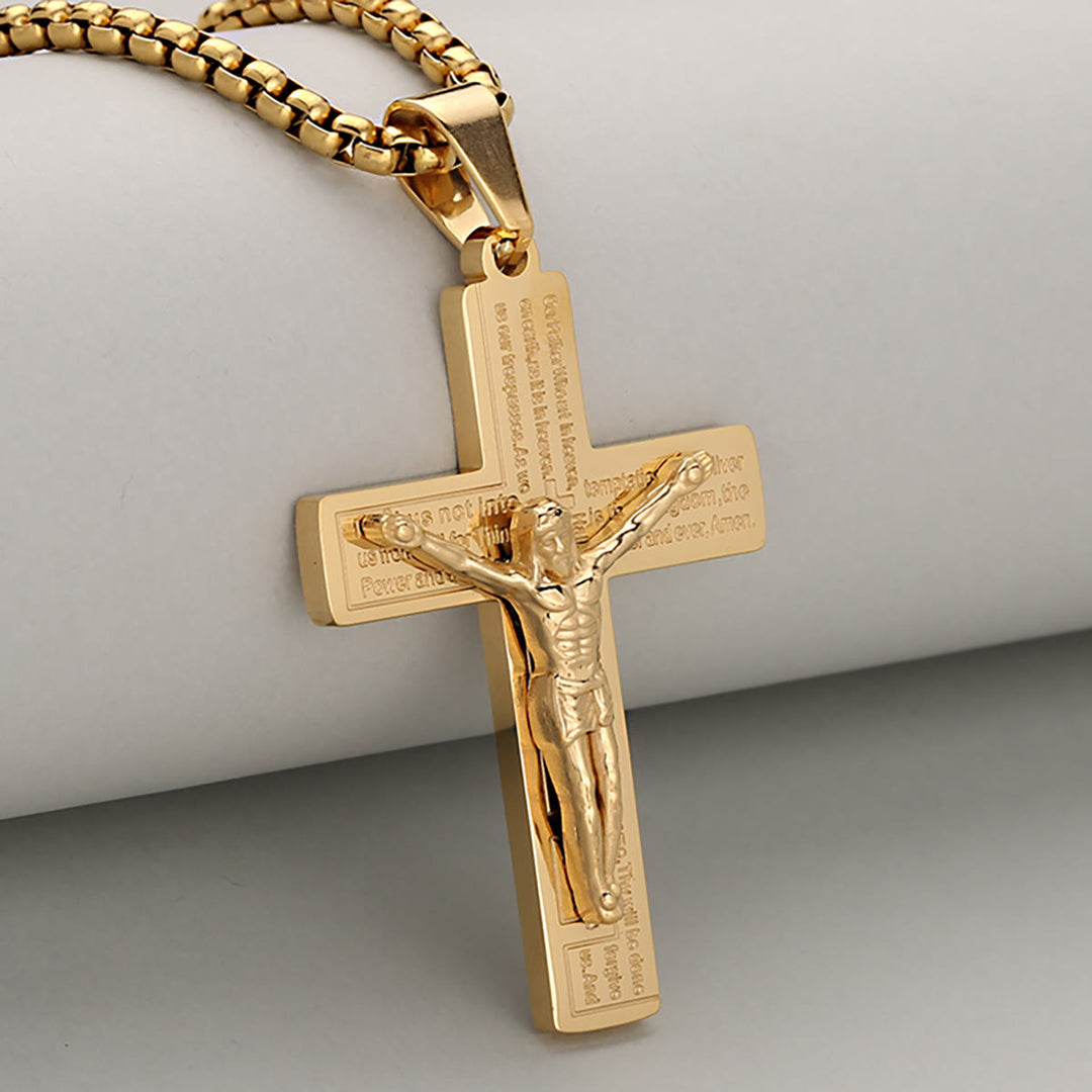 Christianartworkshop Elegant Crucifix Necklace Symbol of Devotion Available in Four Shades - Golden - image 4
