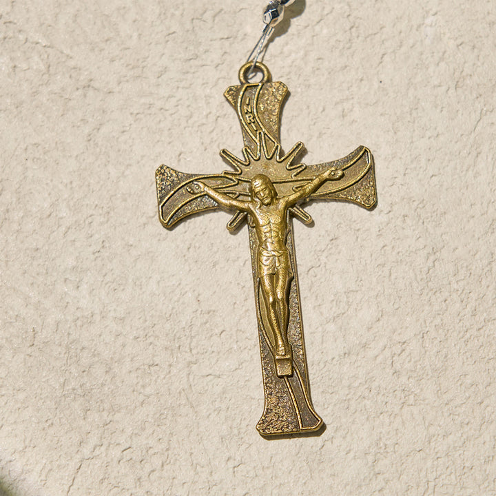 Christianartworkshop PRAYERFUL FAITH: Elegant Shining Beads St. Benedict Rosary with Gift Card - image 7