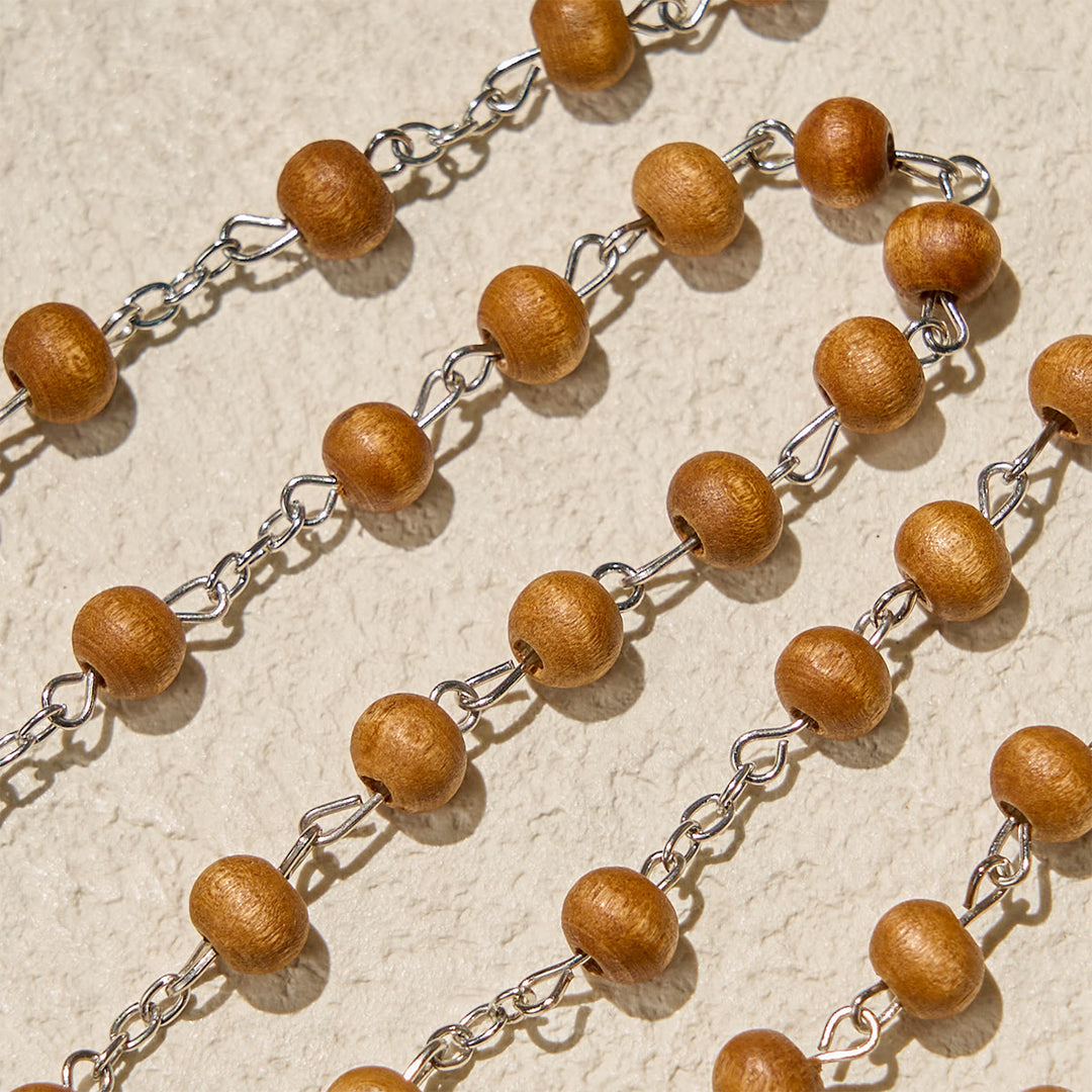 Christianartworkshop Classic Caramel Beads Rosary with Crucifix and Gifted Virgin Mary Keepsake Box - image 5