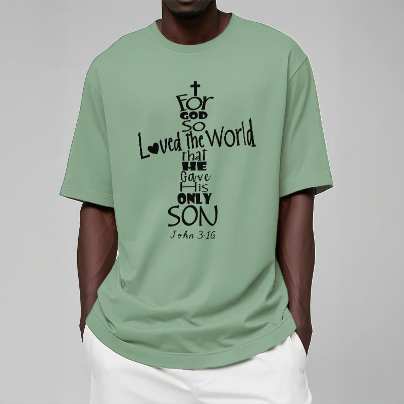 Christianartworkshop For God So Loved the World Christian Bible Verse Unisex T-shirt - image 16