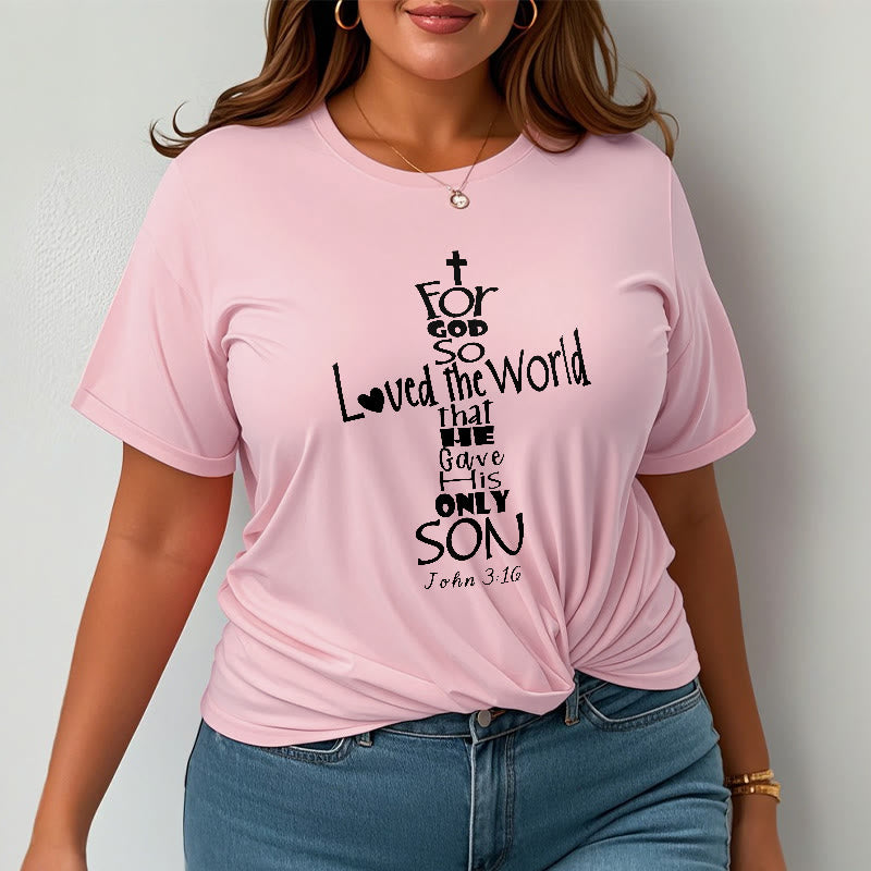 Christianartworkshop For God So Loved the World Christian Bible Verse Unisex T-shirt - image 18