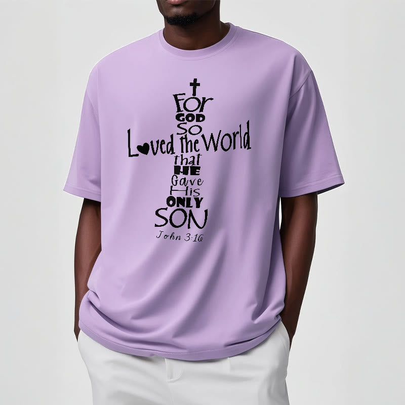 Christianartworkshop For God So Loved the World Christian Bible Verse Unisex T-shirt - image 14