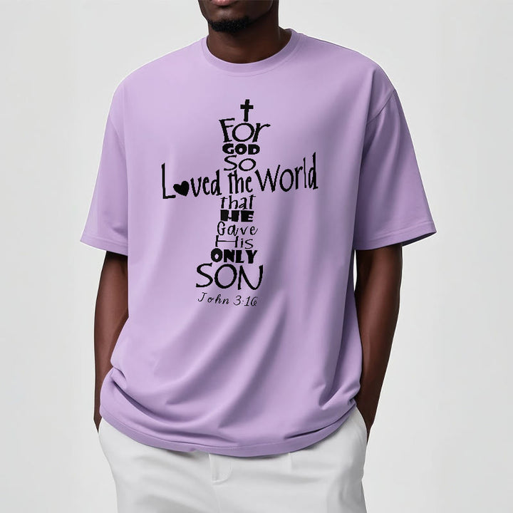 Christianartworkshop For God So Loved the World Christian Bible Verse Unisex T-shirt - image 14