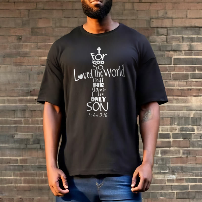 Christianartworkshop For God So Loved the World Christian Bible Verse Unisex T-shirt - image 3