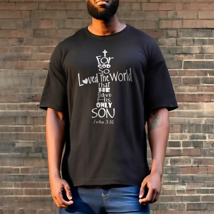 Christianartworkshop For God So Loved the World Christian Bible Verse Unisex T-shirt - image 3