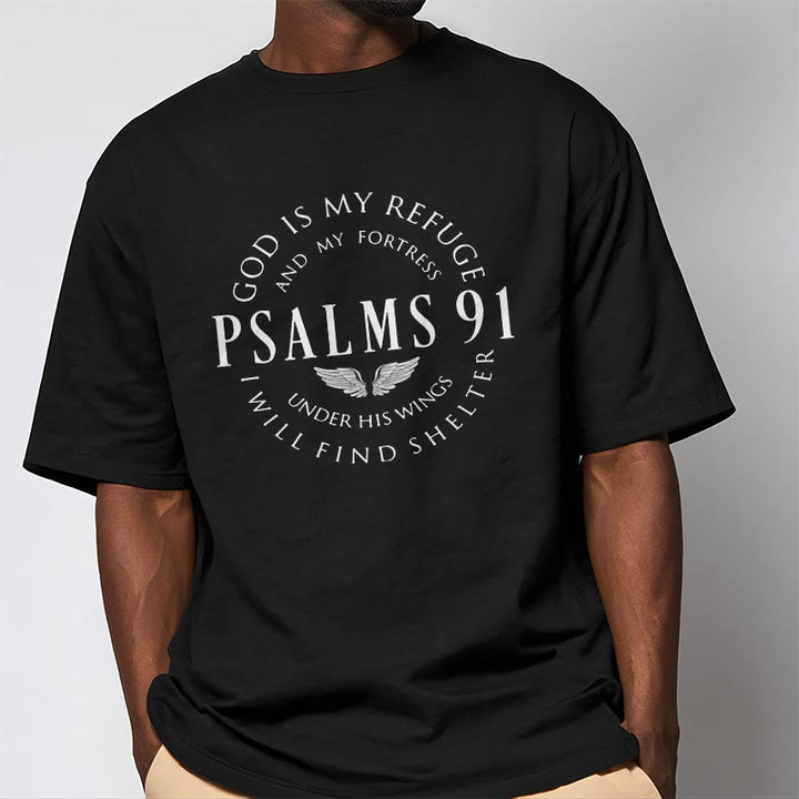 Christianartworkshop Psalm 91 God Is My Refuge Unisex T-shirt - image 5