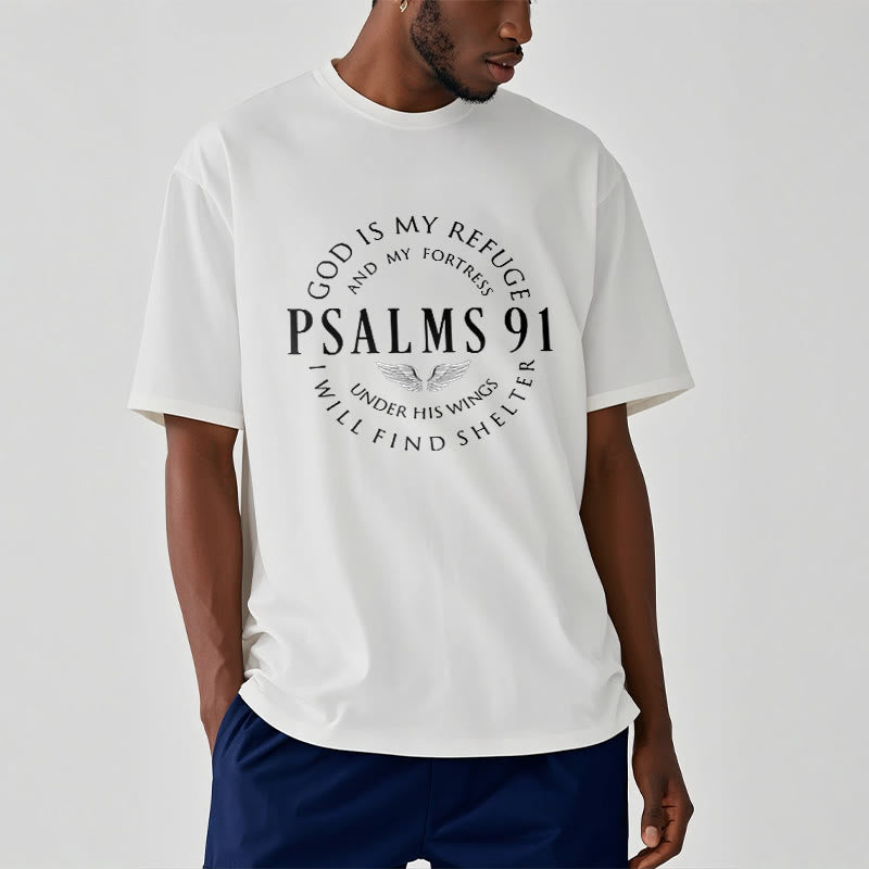 Christianartworkshop Psalm 91 God Is My Refuge Unisex T-shirt - image 9
