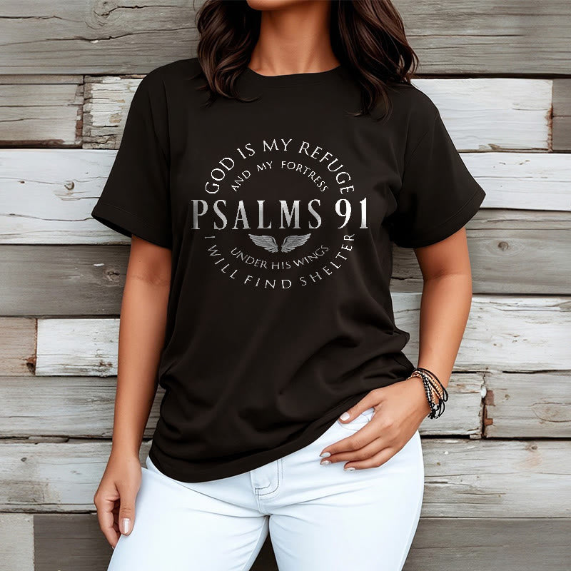 Christianartworkshop Psalm 91 God Is My Refuge Unisex T-shirt - image 7