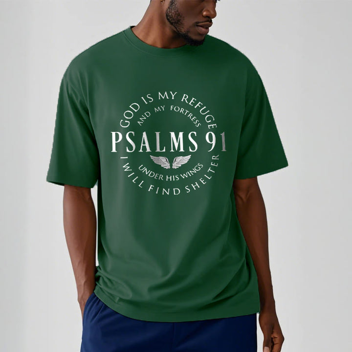 Christianartworkshop Psalm 91 God Is My Refuge Unisex T-shirt - image 12