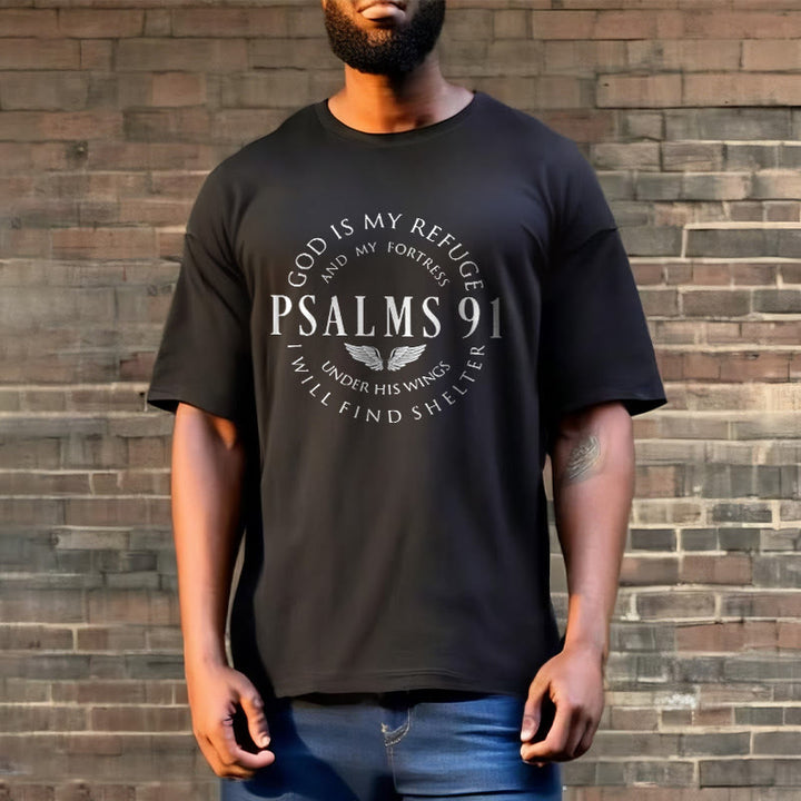 Christianartworkshop Psalm 91 God Is My Refuge Unisex T-shirt - image 6