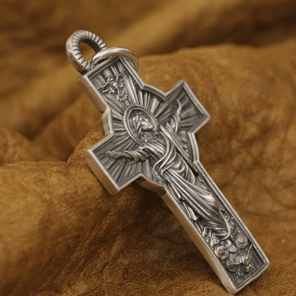 Christianartworkshop Jesus Christ Ascension with Holy Spirit Dove Necklace in Sterling Silver - image 6