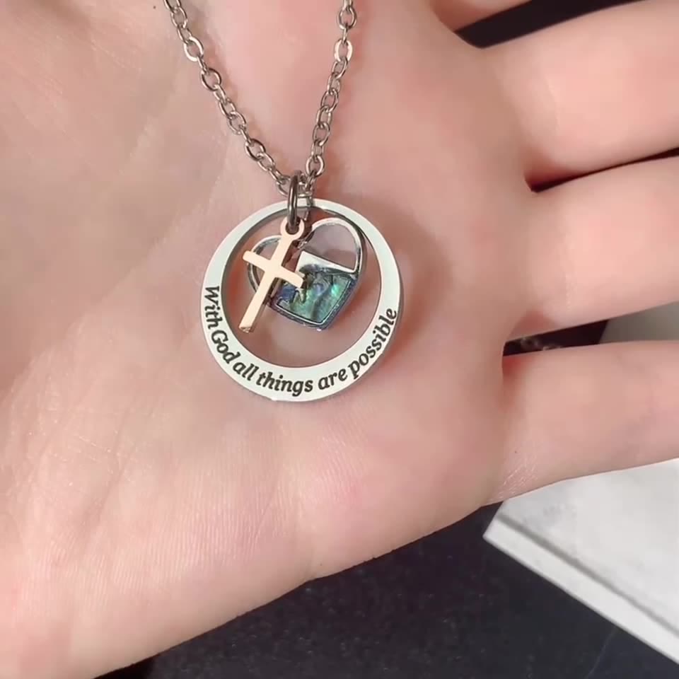 Christianartworkshop Delicate Mustard Seed Necklace with Cross and Scripture Message - image 3