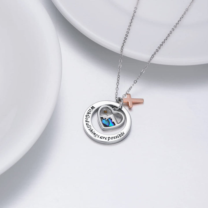 Christianartworkshop Delicate Mustard Seed Necklace with Cross and Scripture Message - image 2