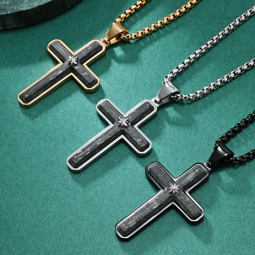 Two Tone Cross Necklace Elegant Dual Metallic Faith Jewelry two-tone-cross-necklace-elegant-dual-metallic-faith-jewelry
