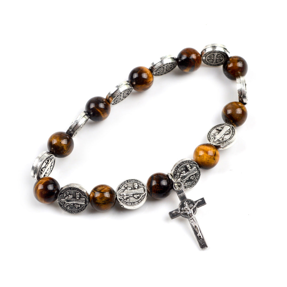 Natural Biblical Stone Rosary Bracelet
