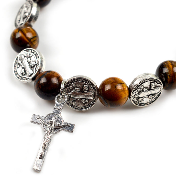 Natural Biblical Stone Rosary Bracelet