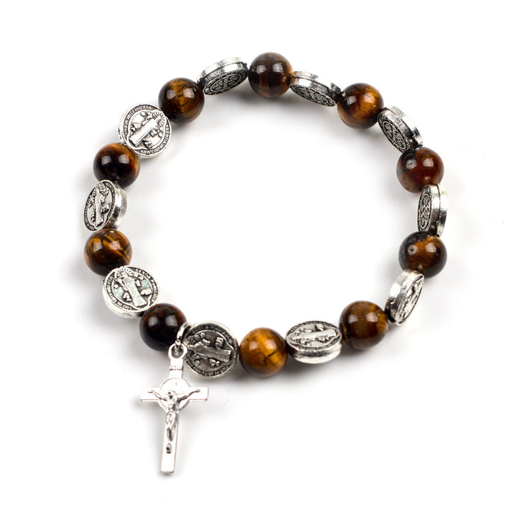 Natural Biblical Stone Rosary Bracelet