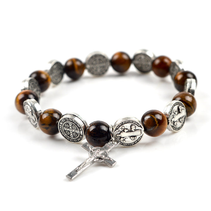 Natural Biblical Stone Rosary Bracelet